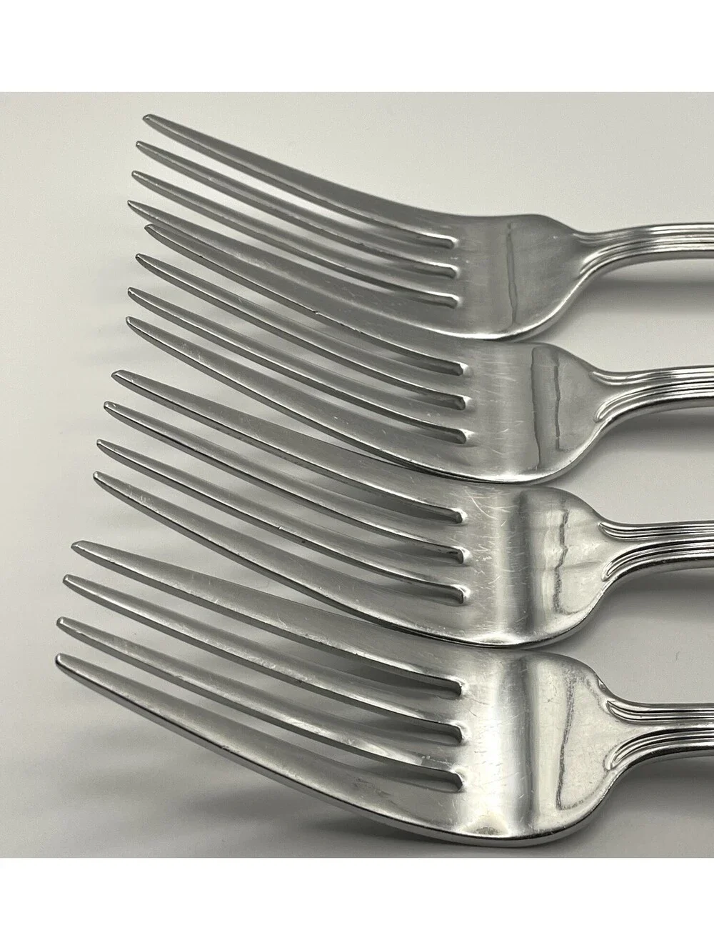 (4) Reed And Barton COLBY 18/10 Stainless China Dinner Fork Lot ~ 8 1/8”